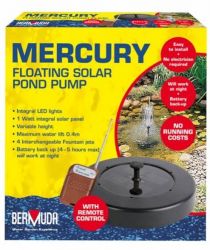 Fuente Solar Flotante ‘Mercury’ - 150LPH, Marca Bermuda